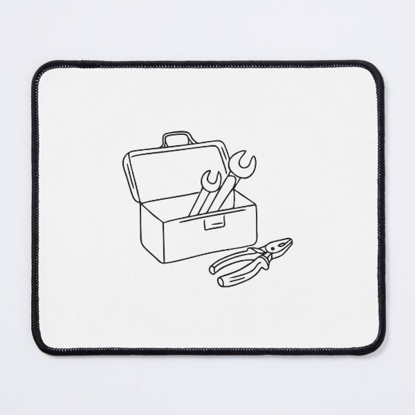 Item preview, A wrench inside and pliers beside an opened toolbox designed and sold by rasagamastore.