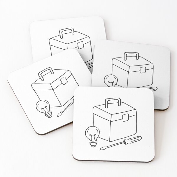 Item preview, A light bulb and screwdriver placed beside a toolbox designed and sold by rasagamastore.