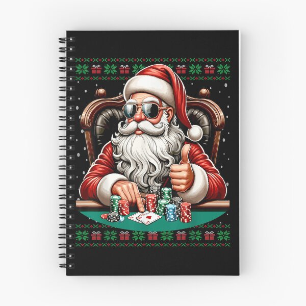Item preview, Cool Santa Playing Poker Texas Holdem Christmas Gambling Game designed and sold by Gargamal.