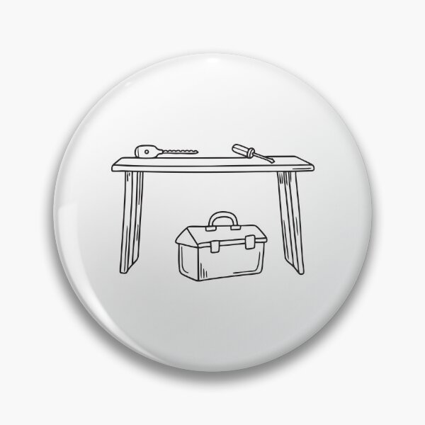 Item preview, Beneath a workbench, a toolbox lies beside a screwdriver designed and sold by rasagamastore.