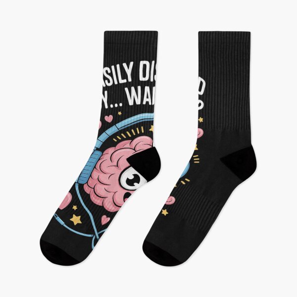 Item preview, Easily Distracted by Wait What Funny ADHD Sayings designed and sold by TAYLOROUSDALE.