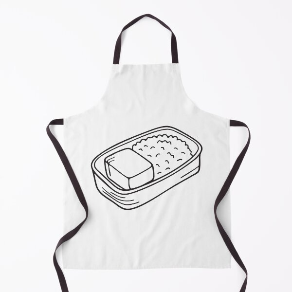 Item preview, Tofu piece resting beside rice in a lunch box designed and sold by rasagamastore.