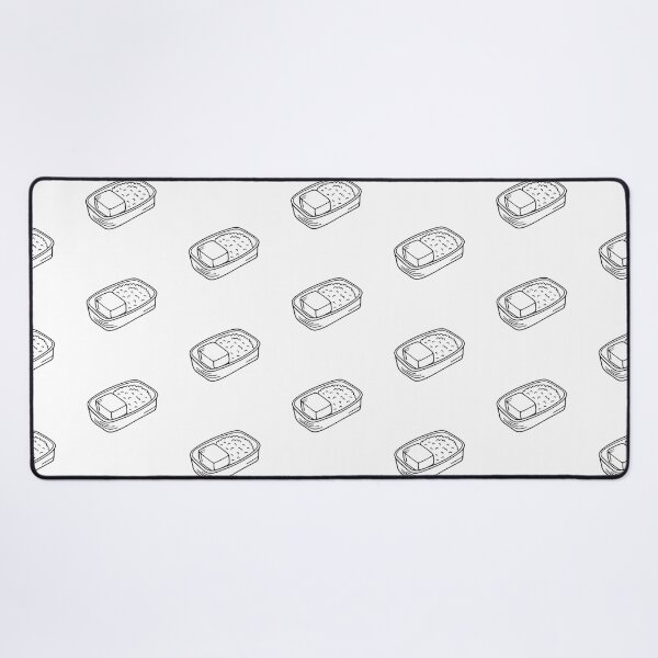 Item preview, Tofu piece resting beside rice in a lunch box designed and sold by rasagamastore.
