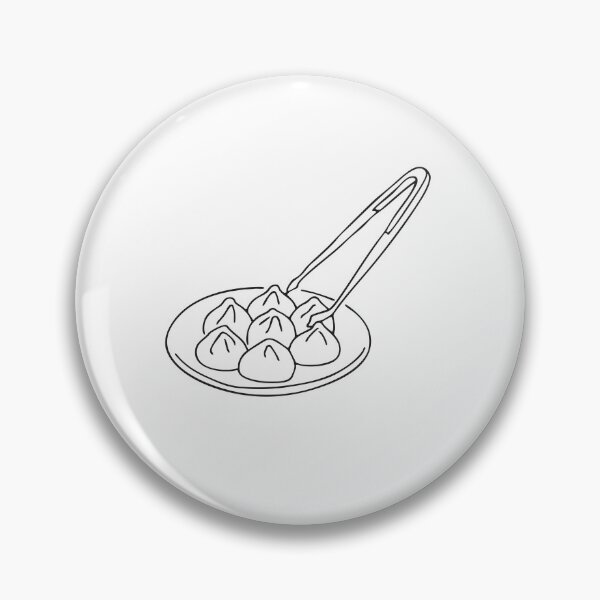 Item preview, Tongs beside a plate of cooked dumplings designed and sold by rasagamastore.