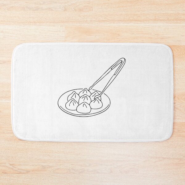 Item preview, Tongs beside a plate of cooked dumplings designed and sold by rasagamastore.