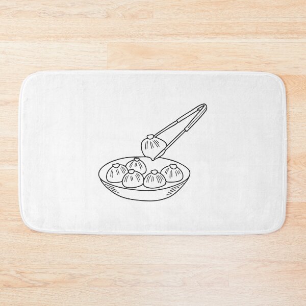 Item preview, Cooked dumplings beside a pair of tongs designed and sold by rasagamastore.