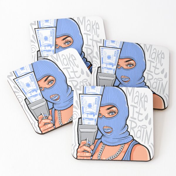 Item preview, Make It Rain Money Girl – Streetwear Aesthetic Masked Babe Design designed and sold by Rogue Heart Collective™.