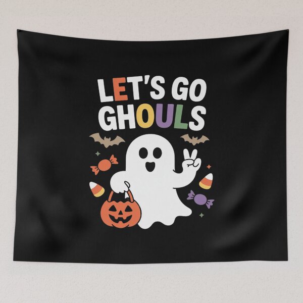Item preview, Let's Go Ghouls Halloween Ghost Pumpkin Spooky Season designed and sold by TechnicalSara.