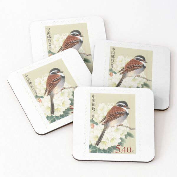 Item preview, Chinese Bird Flower Postage Vintage Stamp designed and sold by red-amber65.