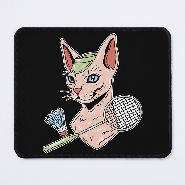 Item preview, Funny Badminton Devon Rex Cat Shuttlecock designed and sold by DonnieSandra.