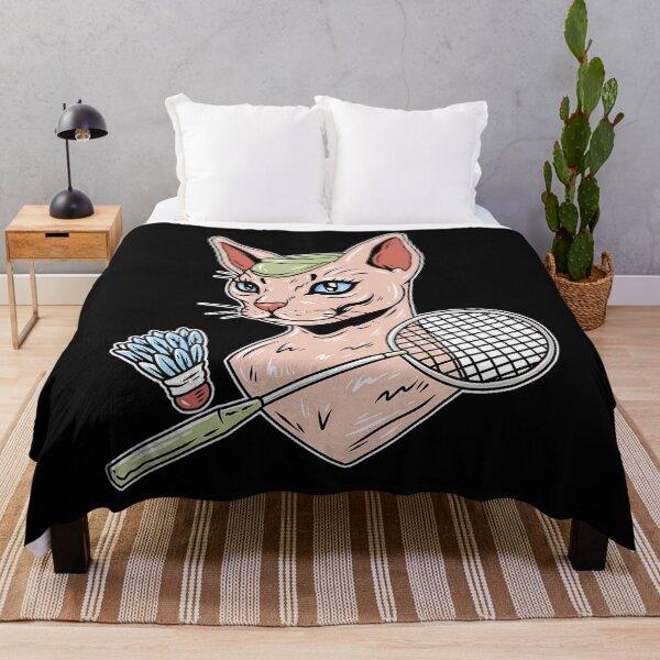 Item preview, Funny Badminton Devon Rex Cat Shuttlecock designed and sold by DonnieSandra.
