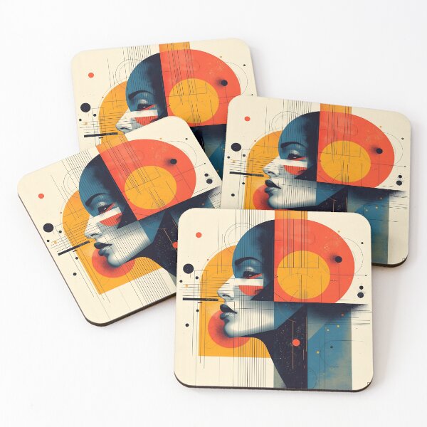 Item preview, Abstract Geometric Woman Portrait Pop Art Illustration designed and sold by Skill_&_Stone.