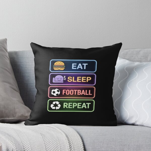 Item preview, Eat Sleep Football Repeat Funny Soccer Players and Coaches designed and sold by TAYLOROUSDALE.