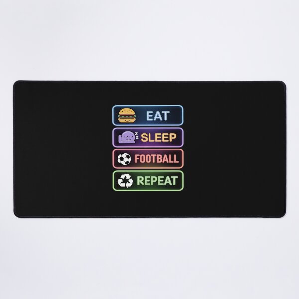Item preview, Eat Sleep Football Repeat Funny Soccer Players and Coaches designed and sold by TAYLOROUSDALE.
