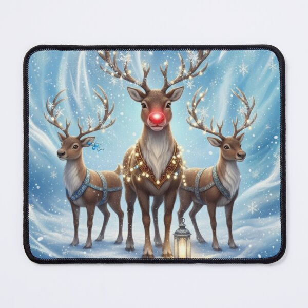Item preview, Rudolph's Light: Three Reindeer in a Magical Winter Night designed and sold by Shawdar.