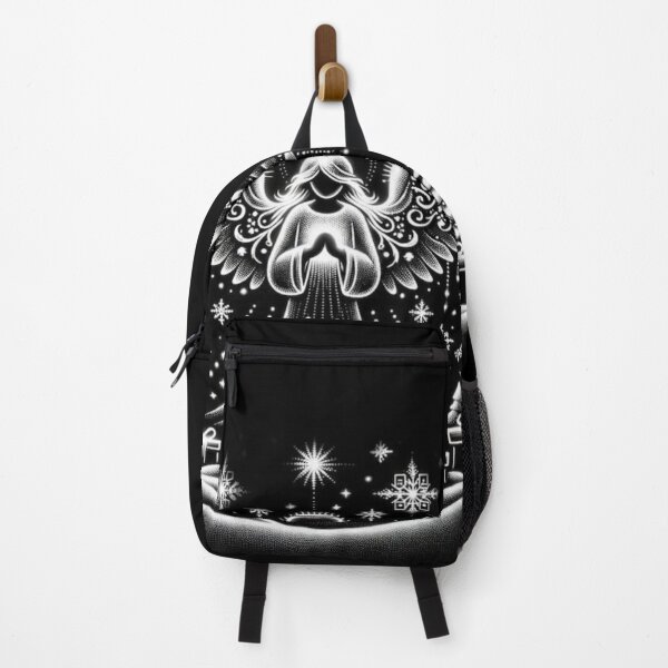 Item preview, “Christmas Angel Light Art – Glowing Holiday Illustration” designed and sold by Polamo.