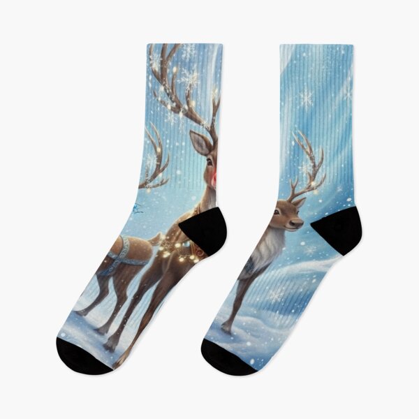 Item preview, Rudolph's Light: Three Reindeer in a Magical Winter Night designed and sold by Shawdar.