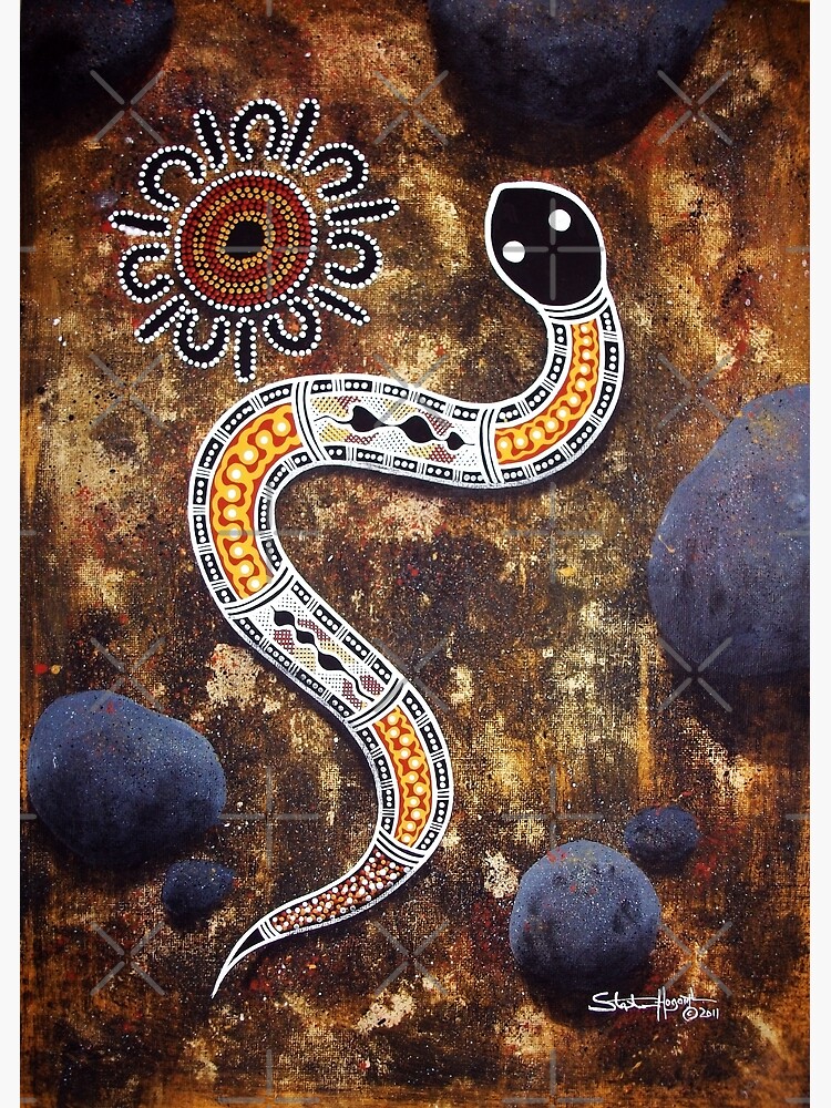 Lizards Aboriginal Art Eidechsen Postkarte Postcard Australien II 