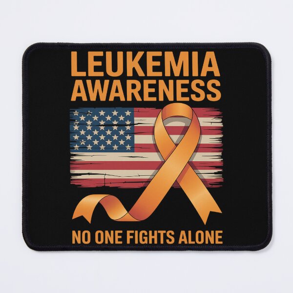 Item preview, Leukemia Awareness We Fight Cancer Together America Flag USA designed and sold by HardcoreTour.