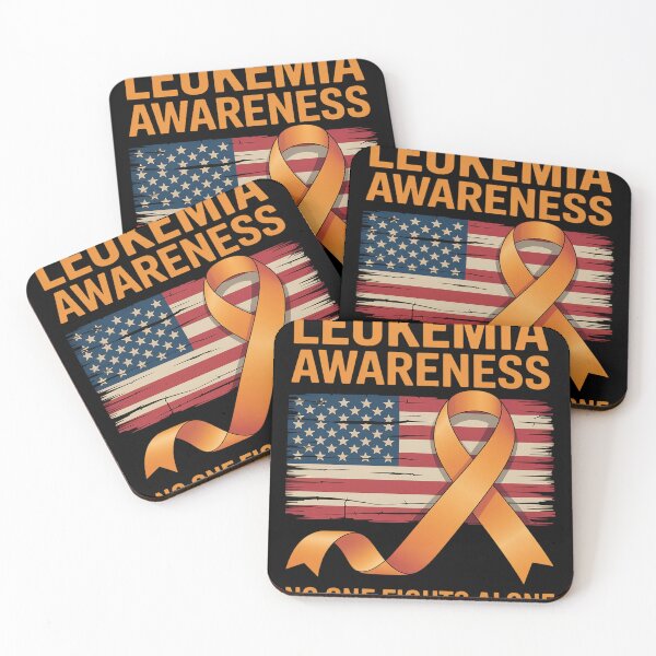 Item preview, Leukemia Awareness We Fight Cancer Together America Flag USA designed and sold by HardcoreTour.