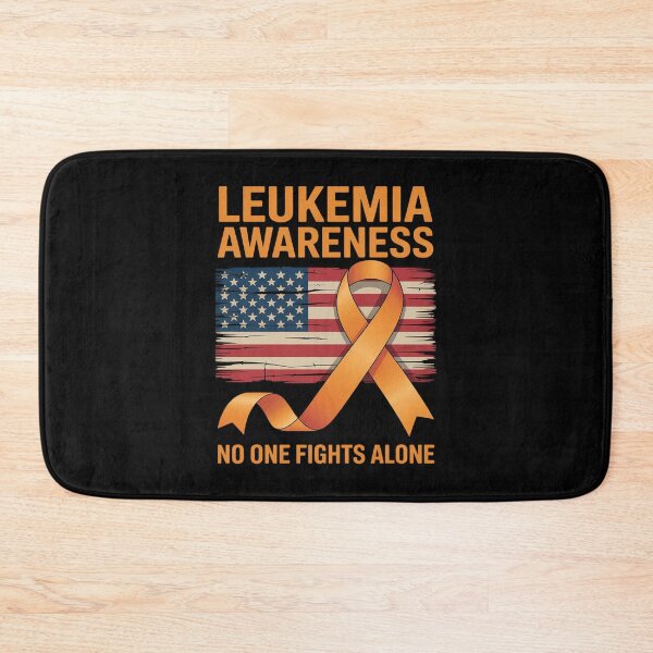 Item preview, Leukemia Awareness We Fight Cancer Together America Flag USA designed and sold by HardcoreTour.