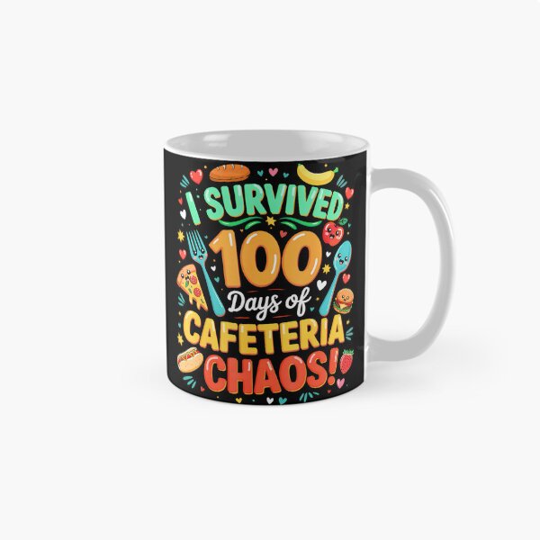 Item preview, I Survived 100 Days Of School Cafeteria Chaos Lunch Lady designed and sold by MariaEdna1.