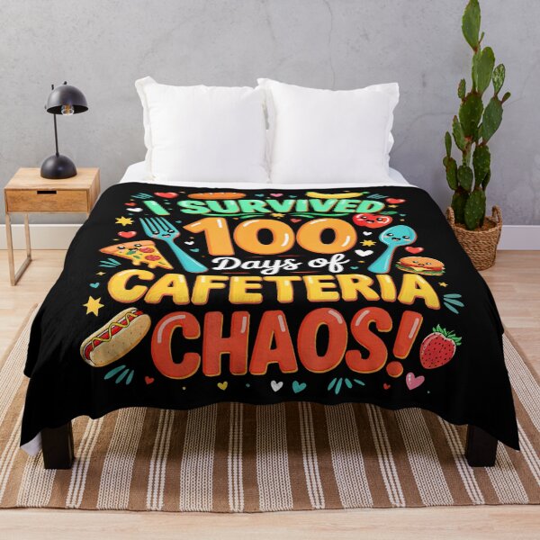 Item preview, I Survived 100 Days Of School Cafeteria Chaos Lunch Lady designed and sold by MariaEdna1.