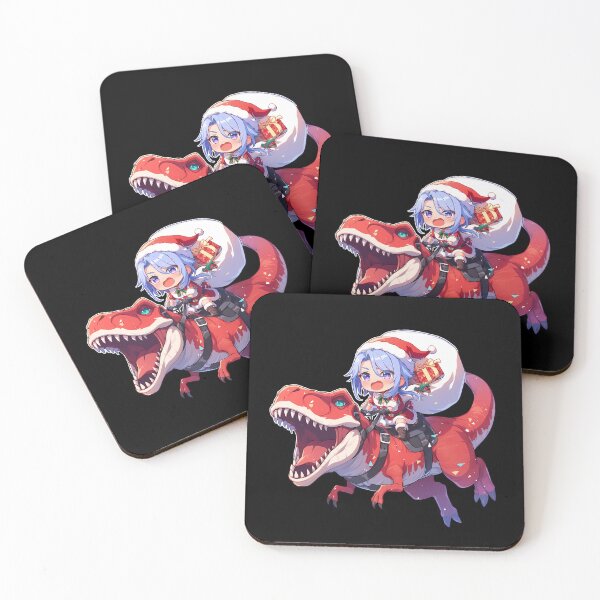 Item preview, Game Shenhe Christmas Festive Dinosaur Ride Genshin Impact Anime designed and sold by Raslbazola.