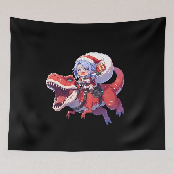 Item preview, Game Shenhe Christmas Festive Dinosaur Ride Genshin Impact Anime designed and sold by Raslbazola.