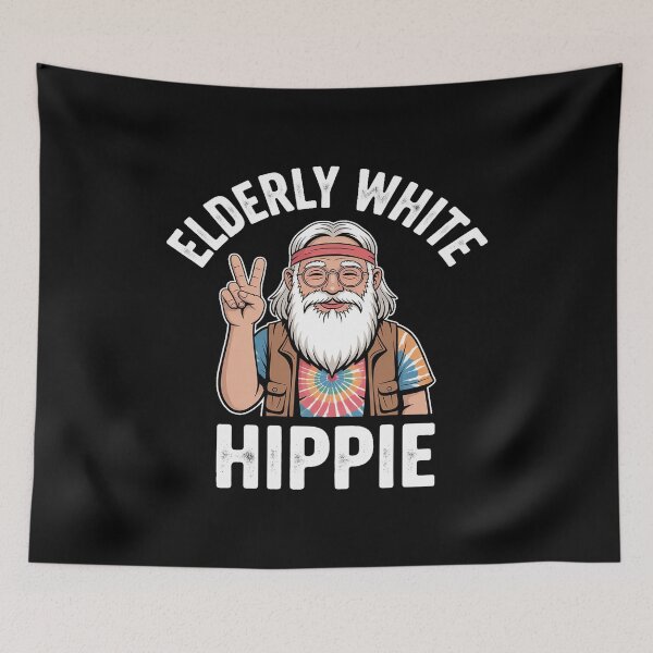 Item preview, Elderly White Hippie designed and sold by TAYLOROUSDALE.