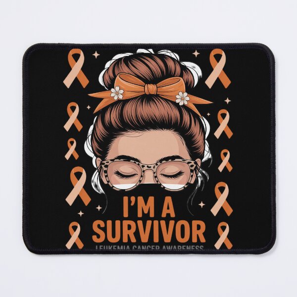 Item preview, Leukemia Cancer Awareness Women Orange Messy Bun Survivor designed and sold by HardcoreTour.