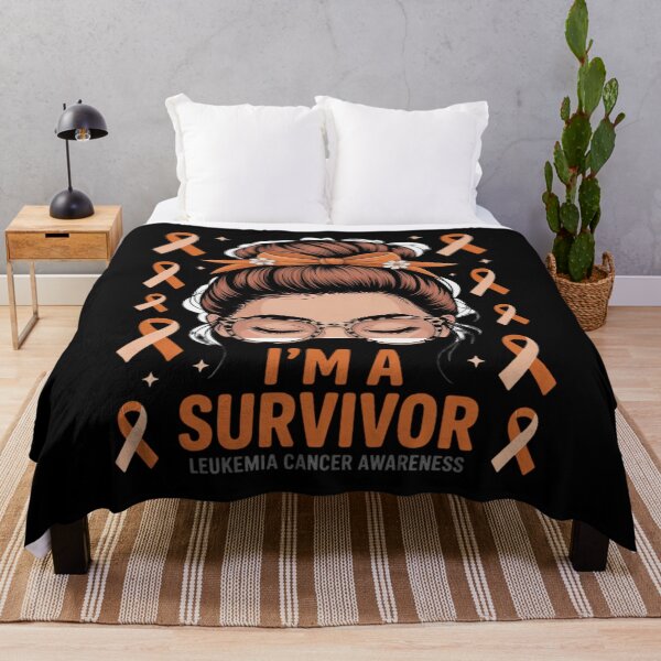 Item preview, Leukemia Cancer Awareness Women Orange Messy Bun Survivor designed and sold by HardcoreTour.