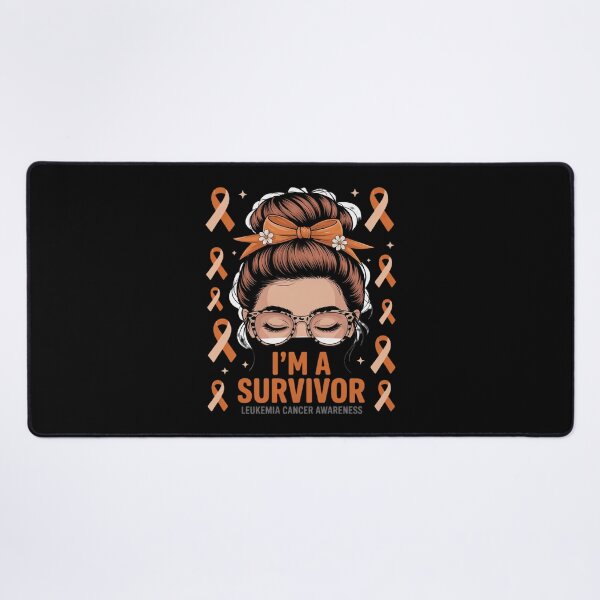 Item preview, Leukemia Cancer Awareness Women Orange Messy Bun Survivor designed and sold by HardcoreTour.