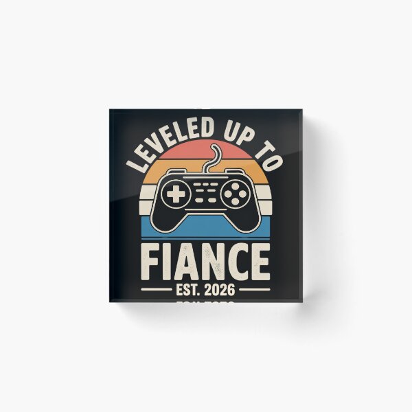 Item preview, Leveled Up to Fiance 2026 Newly Engaged Married Man Wedding designed and sold by HardcoreTour.