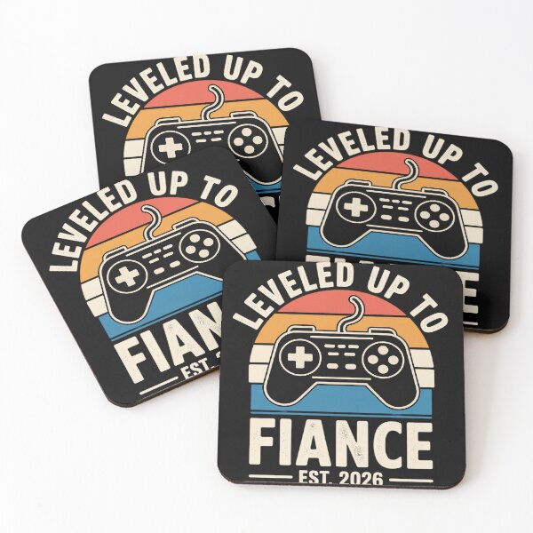 Item preview, Leveled Up to Fiance 2026 Newly Engaged Married Man Wedding designed and sold by HardcoreTour.