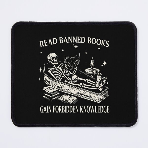 Item preview, Funny Skeleton Read Banned Books Gain Forbidden Knowledge designed and sold by LeanneCarolina.