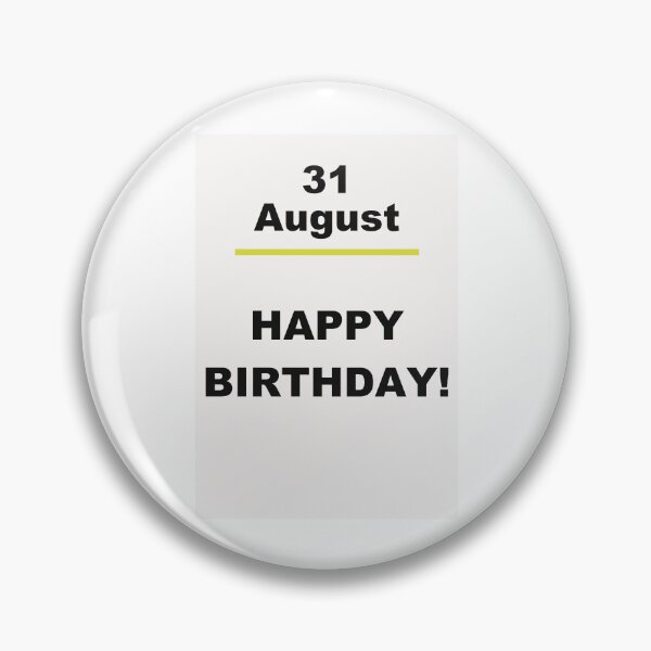 Item preview, Minimalist Happy Birthday Design — August 31 designed and sold by ariksworld.