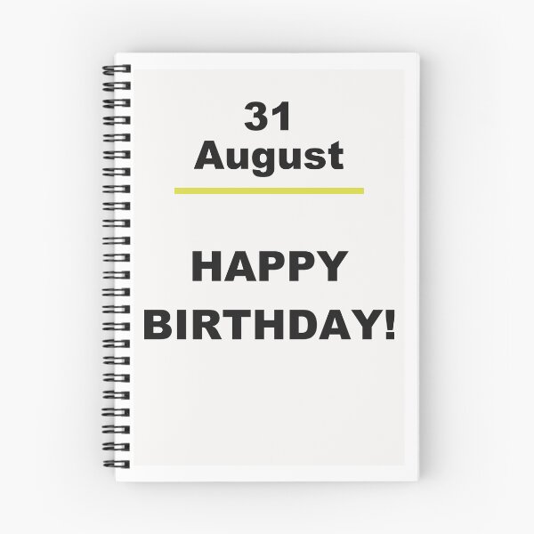 Item preview, Minimalist Happy Birthday Design — August 31 designed and sold by ariksworld.
