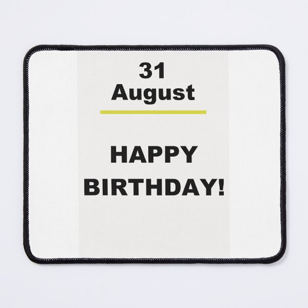 Item preview, Minimalist Happy Birthday Design — August 31 designed and sold by ariksworld.