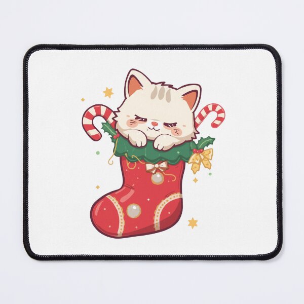 Item preview, Cute Cat in Christmas Stocking | Kawaii Holiday Kitten designed and sold by SlomianyPisarz.