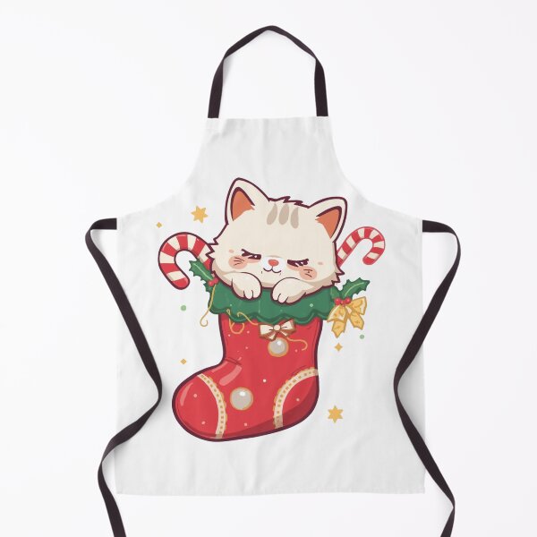 Item preview, Cute Cat in Christmas Stocking | Kawaii Holiday Kitten designed and sold by SlomianyPisarz.