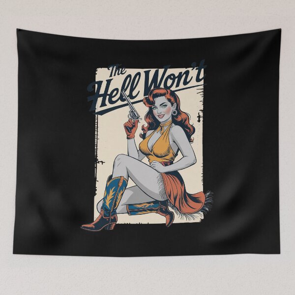 Item preview, The Hell I Won't! Badass Western Rodeo Cowgirl  designed and sold by LKappa3Faber.