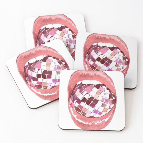 Item preview, Disco Ball Between Lips – Bold Retro Glam Aesthetic designed and sold by studiophie.