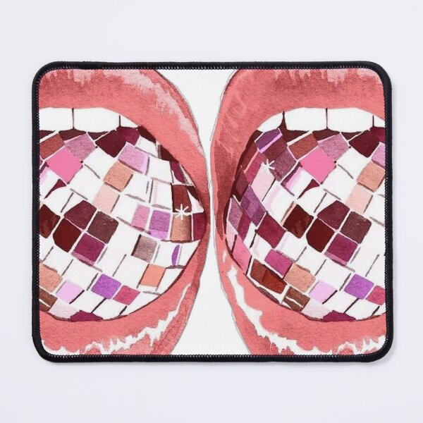 Item preview, Disco Ball Between Lips – Bold Retro Glam Aesthetic designed and sold by studiophie.