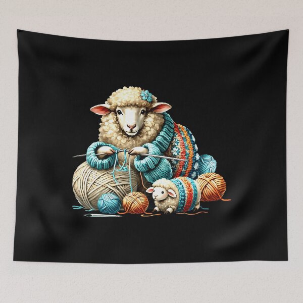 Item preview, Sheep Knitting Crocheting Yarn Crafting Knitter Crocheter designed and sold by MariaEdna1.