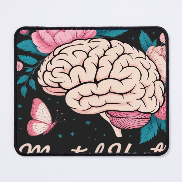 Item preview, End The Stigma Mental Health Matters Awareness Brain Floral designed and sold by VladimiaPutin.