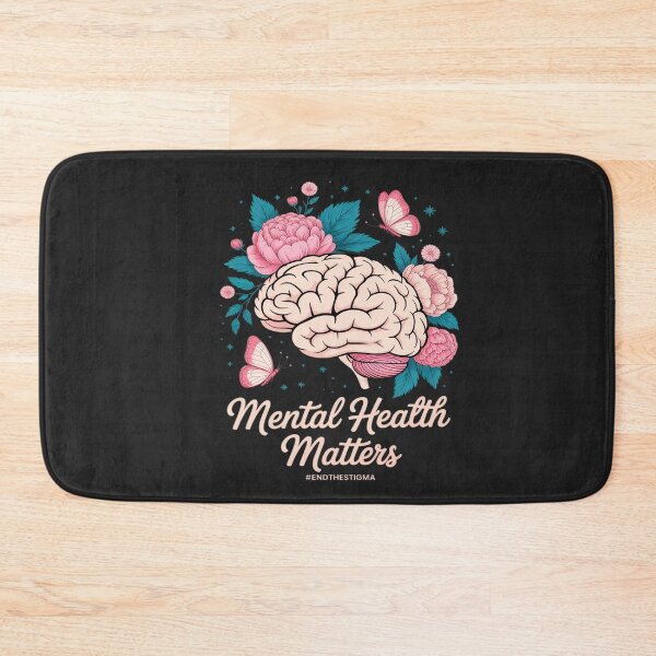 Item preview, End The Stigma Mental Health Matters Awareness Brain Floral designed and sold by VladimiaPutin.