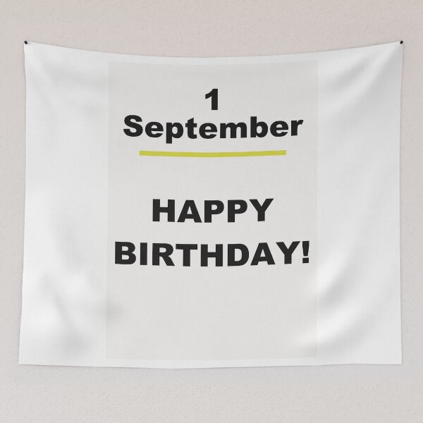 Item preview, Minimalist Happy Birthday Design — September 1 designed and sold by ariksworld.