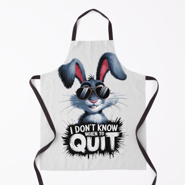 Item preview, Rabbit with sunglasses - I Don't Know When To Quit Quote designed and sold by SolaoLab.
