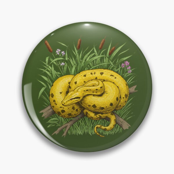 Item preview, Yellow Anaconda Among Riverbank Reeds designed and sold by BirdsnStuff.